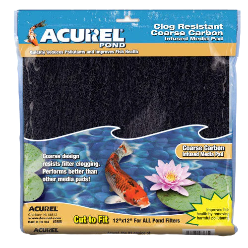 Acurel Coarse Pond Filter Media Pad, 12″ x 12″