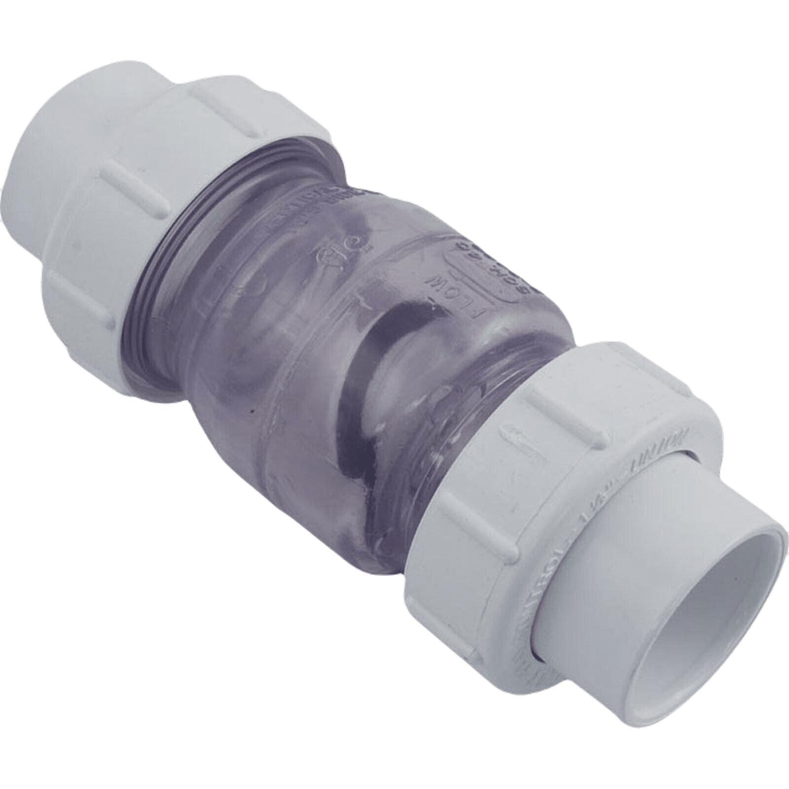 Clear True Union PVC True Union Swing Check Valve Slip