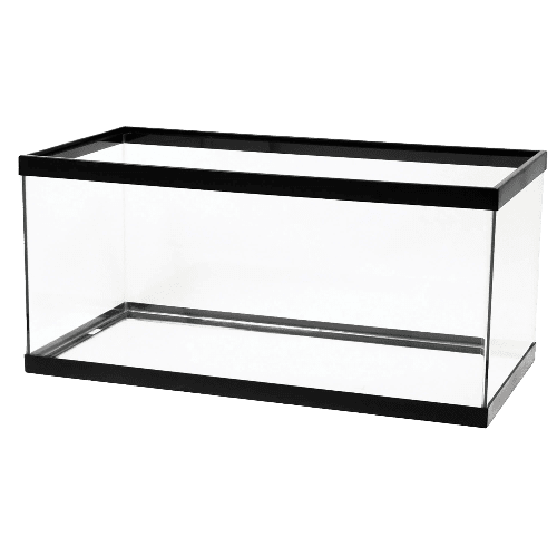 Aqueon Standard Glass Rectangle Aquarium Clear w/ Black Silicone